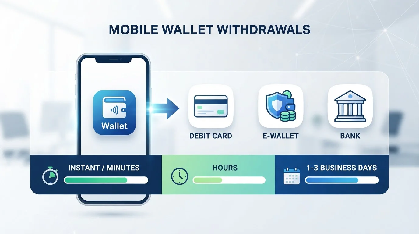 Diagram showing Apple Pay withdrawal routes to different payment destinations