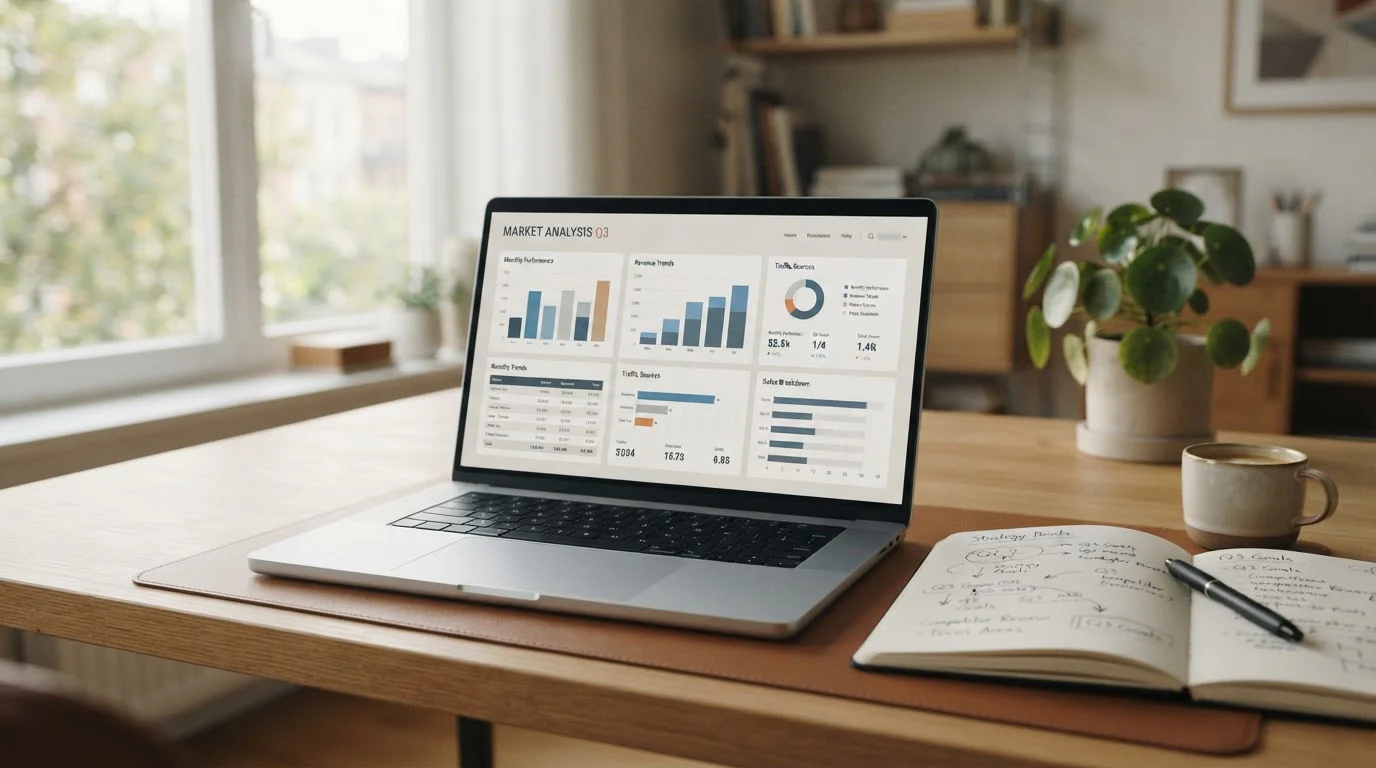 Modern laptop showing UK casino comparison dashboard with operator rankings