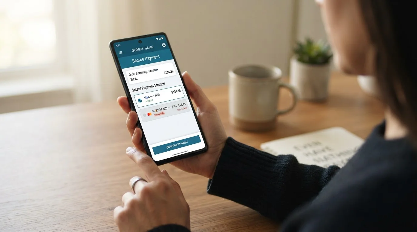 UK bank online banking screen with unavailable payment method notification
