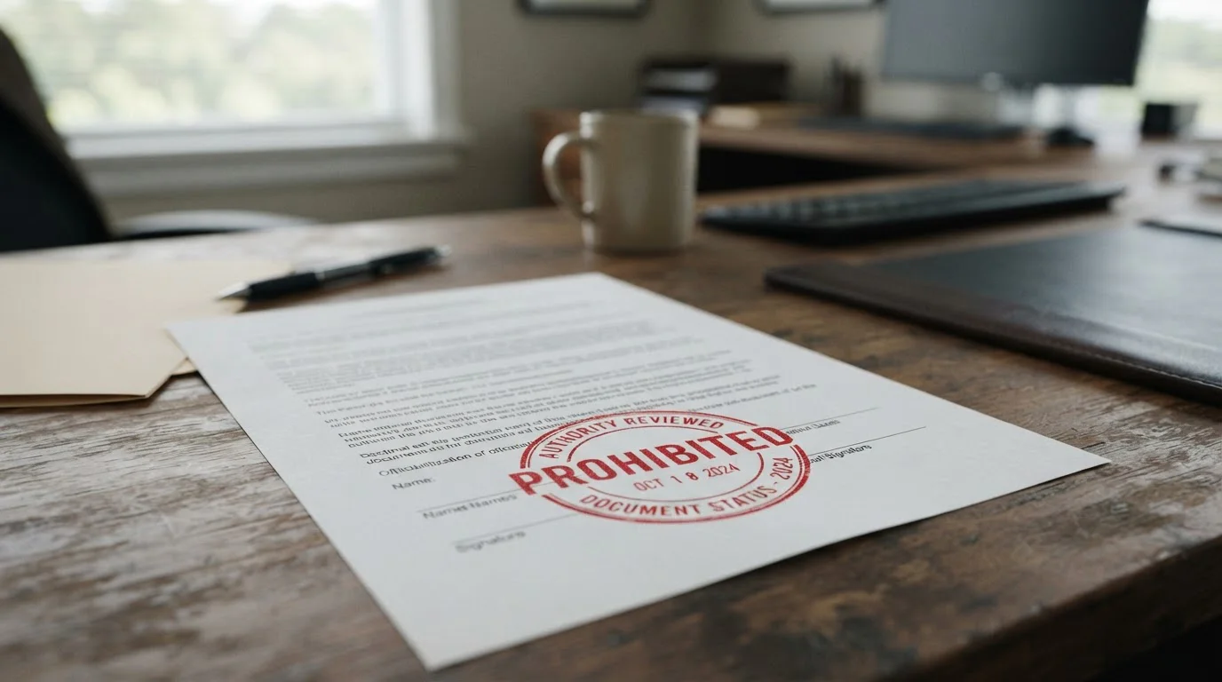 Official UKGC regulatory document with red