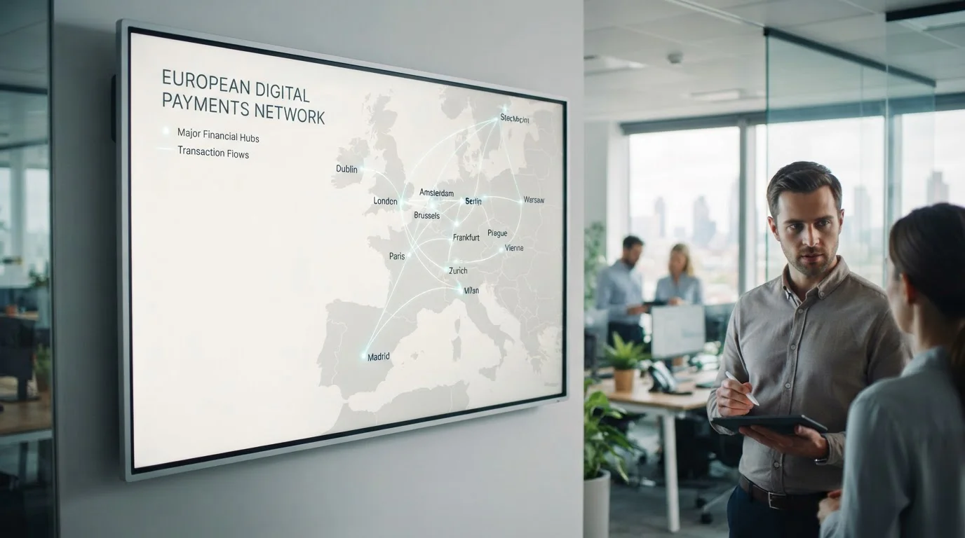 European payment network map showing Wero integration across multiple countries